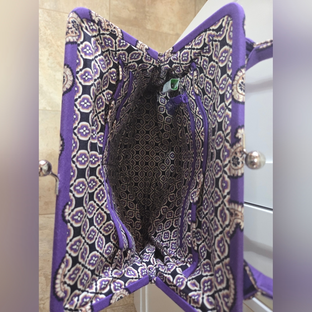 Vera Bradley Alice Simply Violet Kisslock Shoulder Bag NWT - Picture 5 of 14